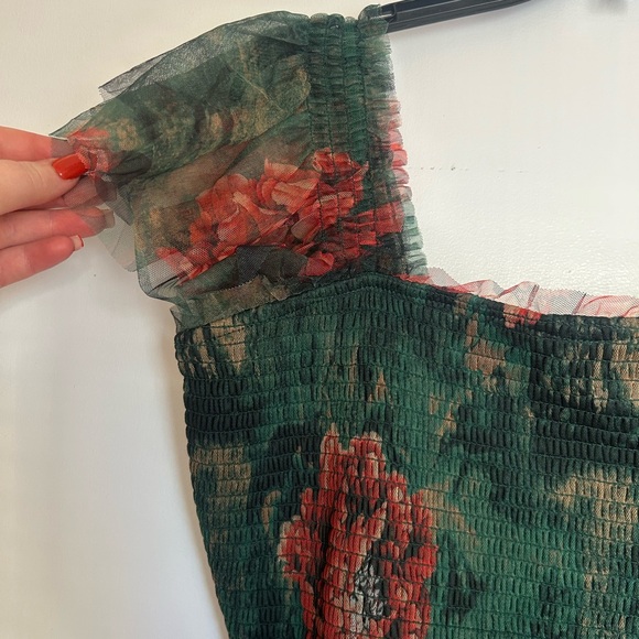 Baltic Born Green and Red Floral Midi Dress - Picture 4 of 4